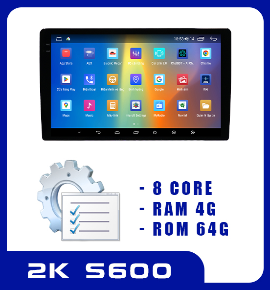 Màn Android 2K S600